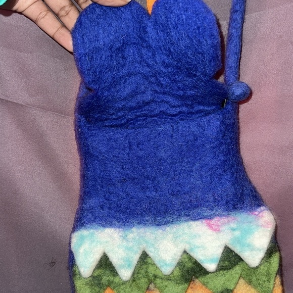 Children’s wool handmade owl, Crossbody bag - Picture 3 of 6